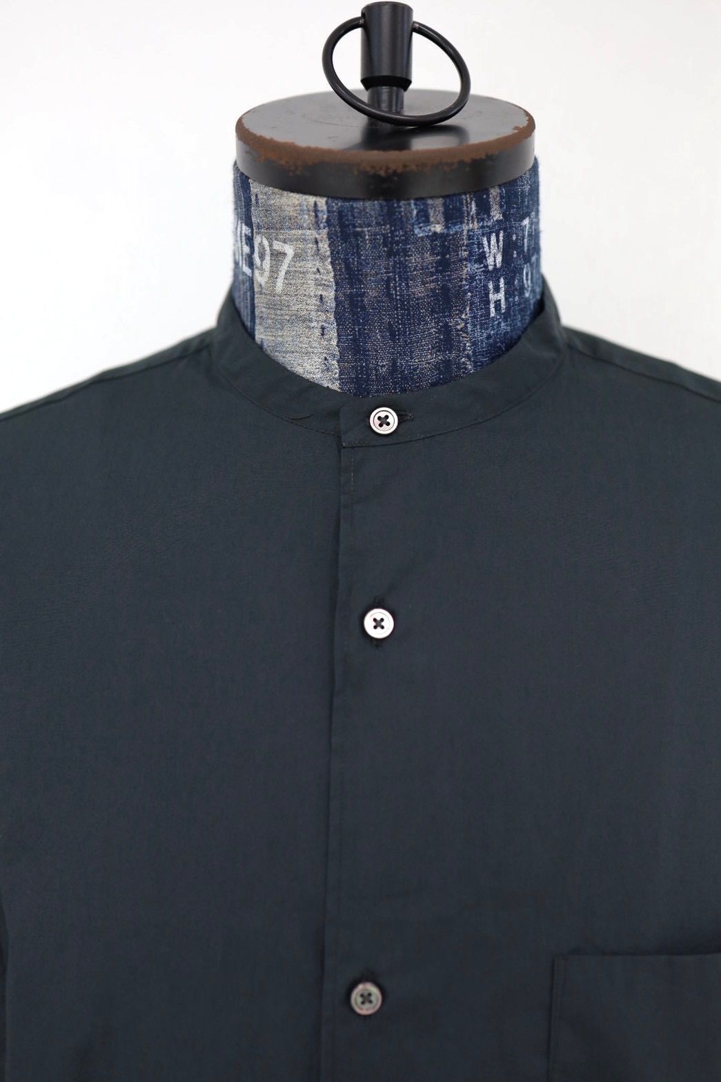 グラフペーパー26SS シャツ Broad S/S Oversized Band Collar Shirt(GM261-50004)BLACK☆4月11日(土)発売！