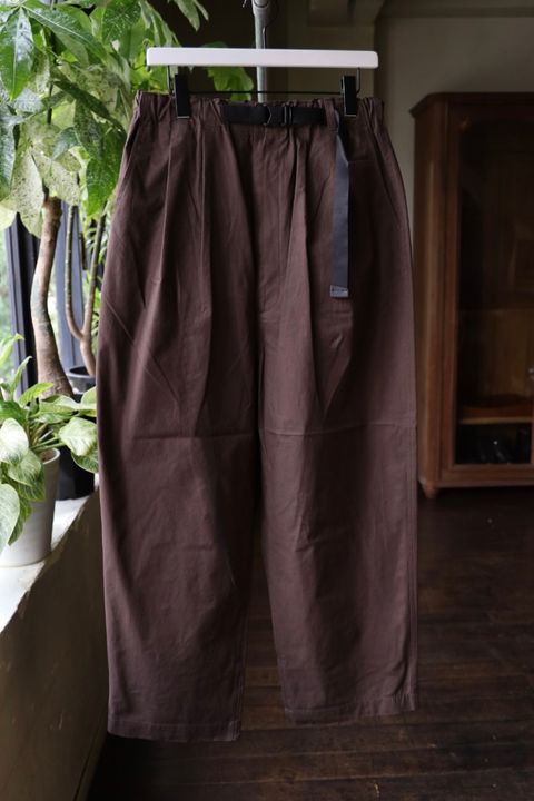 コムデギャルソンオム25FW 綿ツイルニドム加工パンツ(HP-P012-051)BROWN