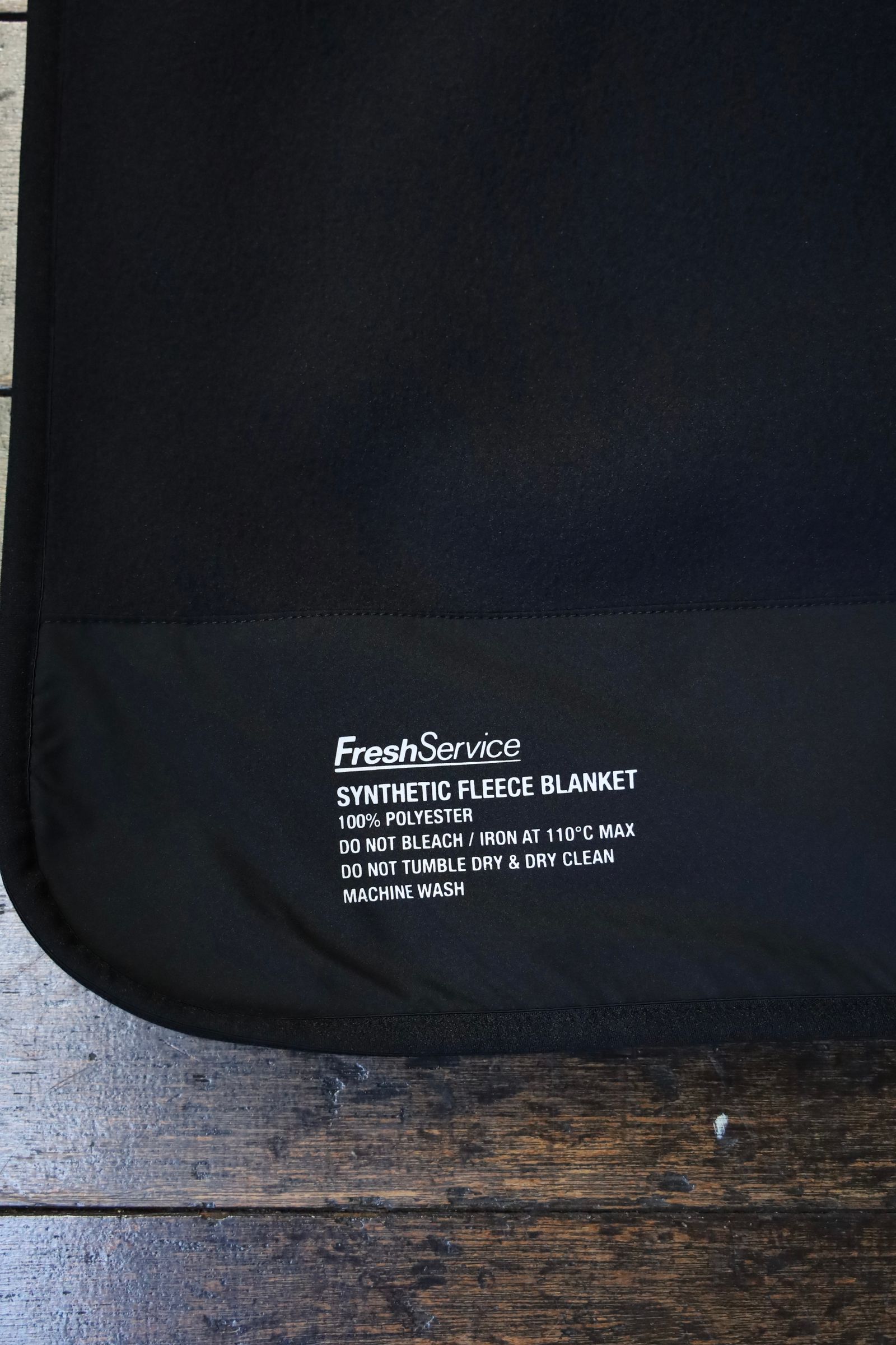 フレッシュサービス SYNTHETIC FLEECE BLANKET(FSP243-90203)BLACK