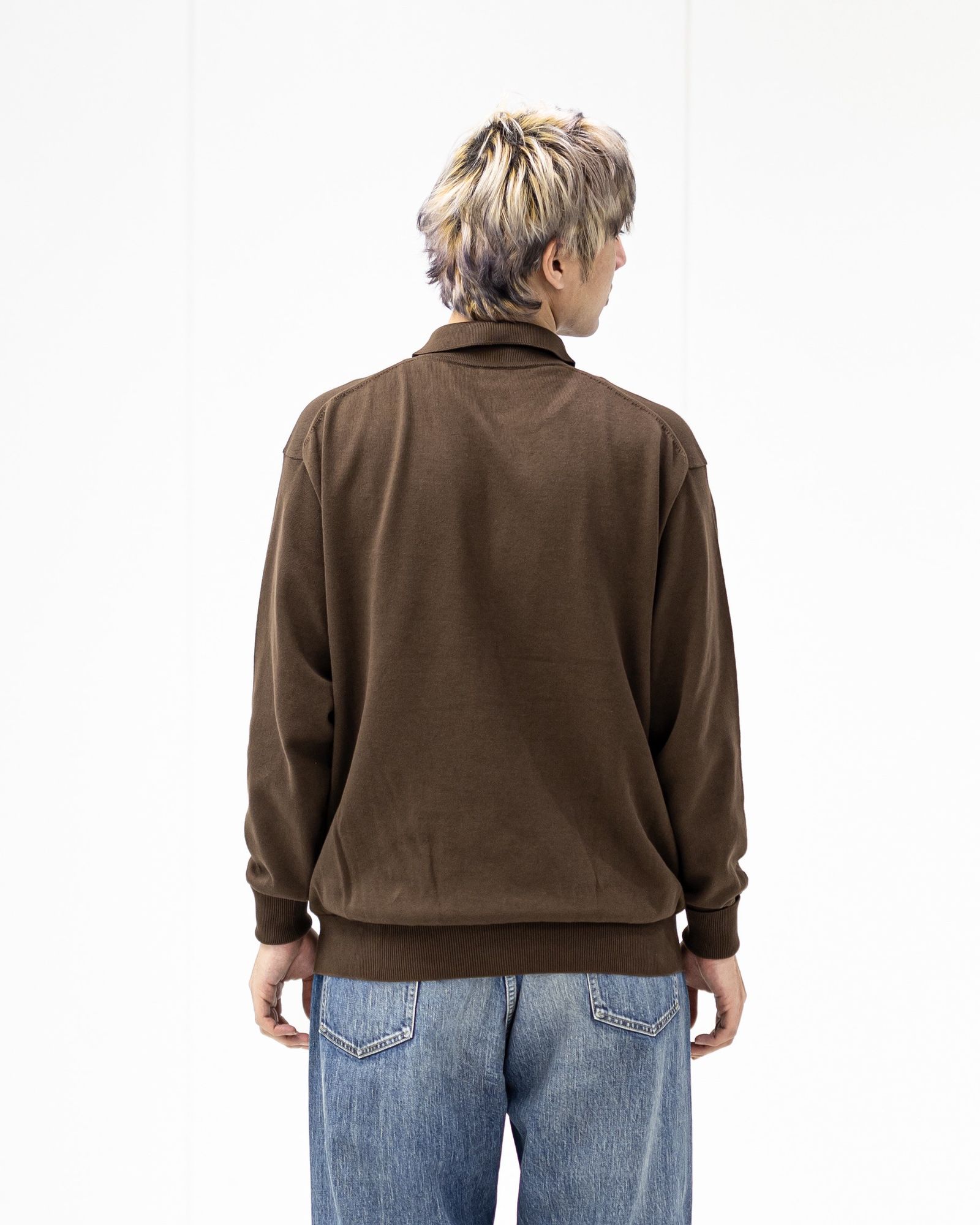 アプレッセ 2026 STYLE1 Cotton Knit L/S Polo Shirts (26SAP-03-03)BROWN☆2月7日(土)発売！