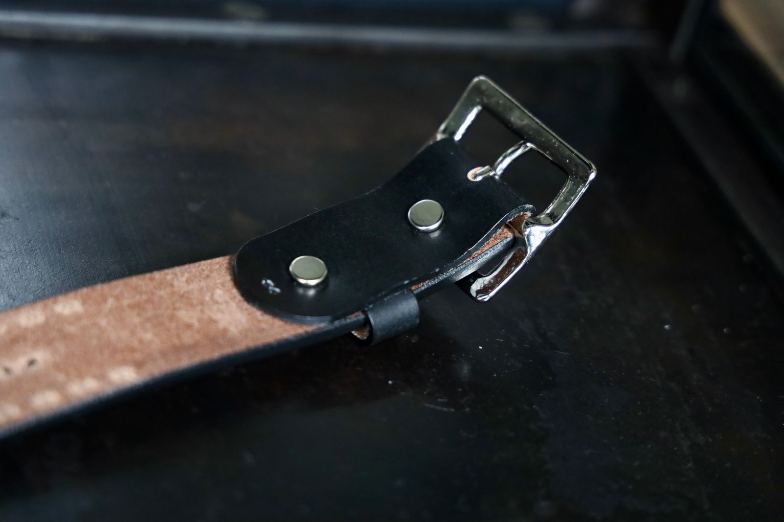 LASTMAN ラストマン大久保篤志 WOLF'S HEAD x LASTMAN STUDDED BELT 35mm