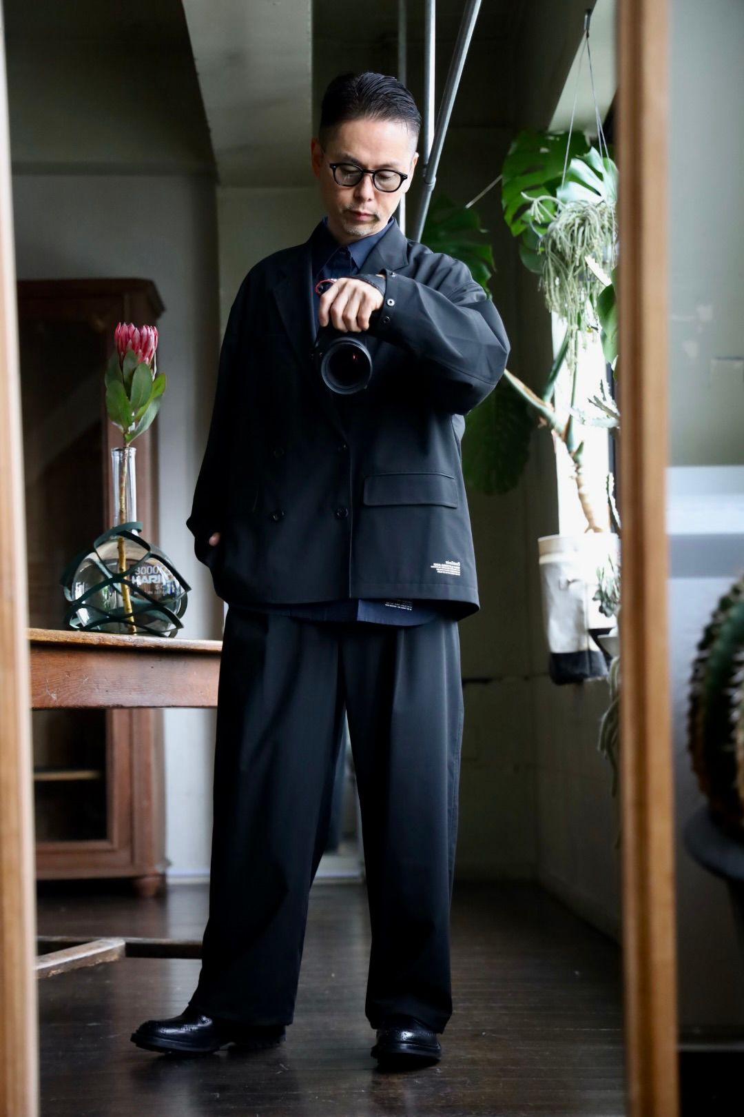 フレッシュサービス WOOLY CLOTH DOUBLE JACKET(FSC251-20106)BLACK