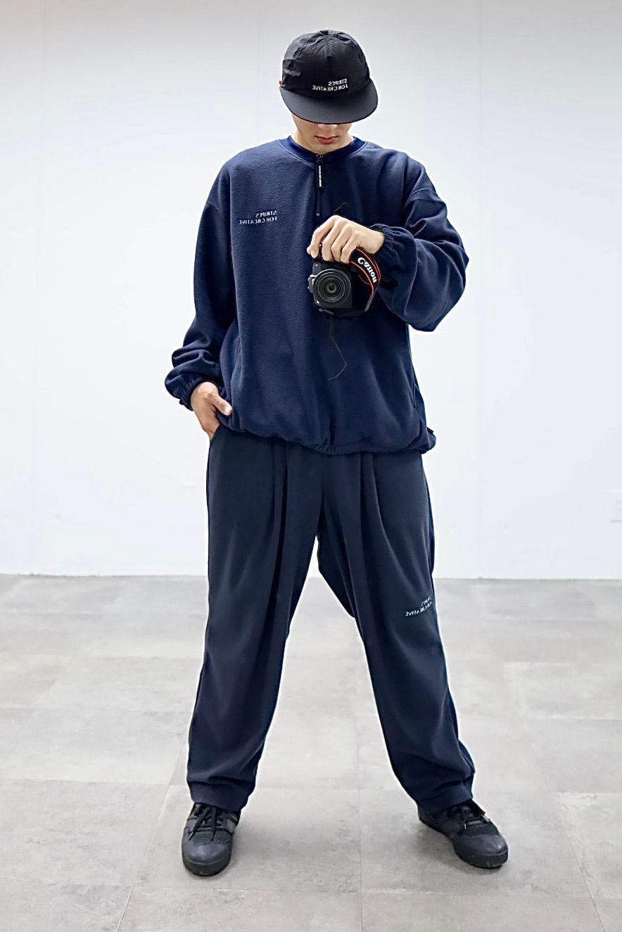 S.F.C 25FW SPOT エスエフシー FLEECE BASEBALL HALF ZIP JACKET(SFCFW25J01SP)Navy☆12月20日(土)発売！