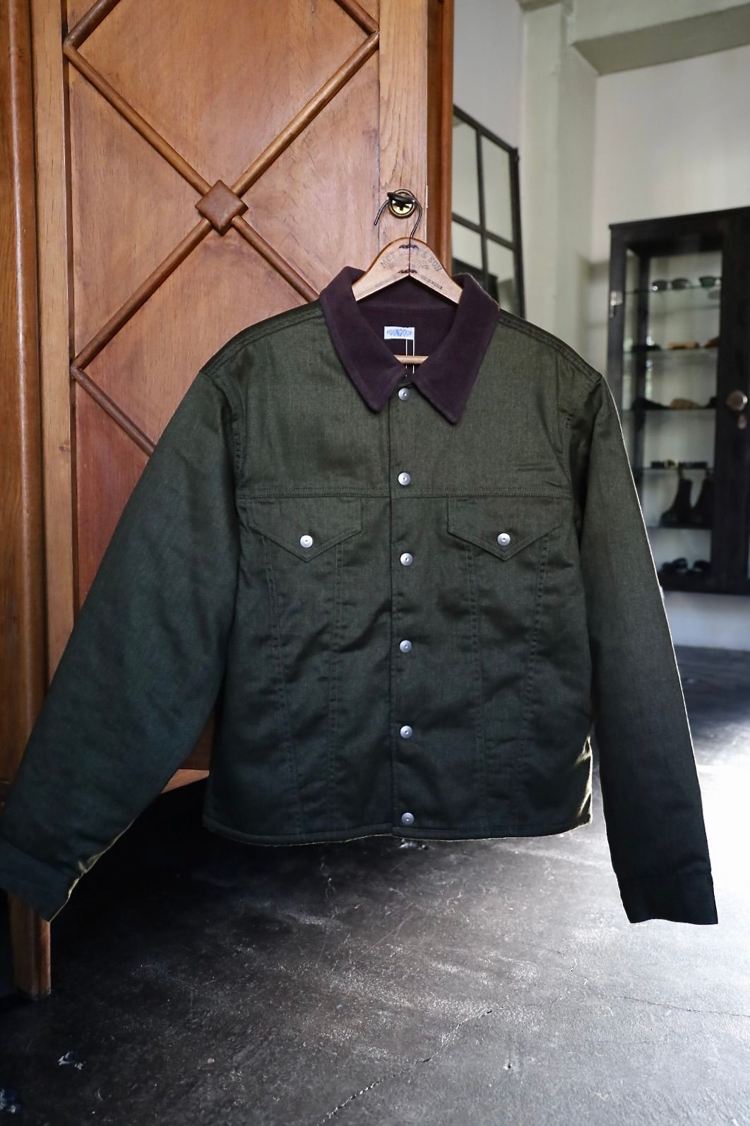 ファウンダ 25AW COLOR DENIM JACKET(015FD252017)KHAKI☆新作発売！