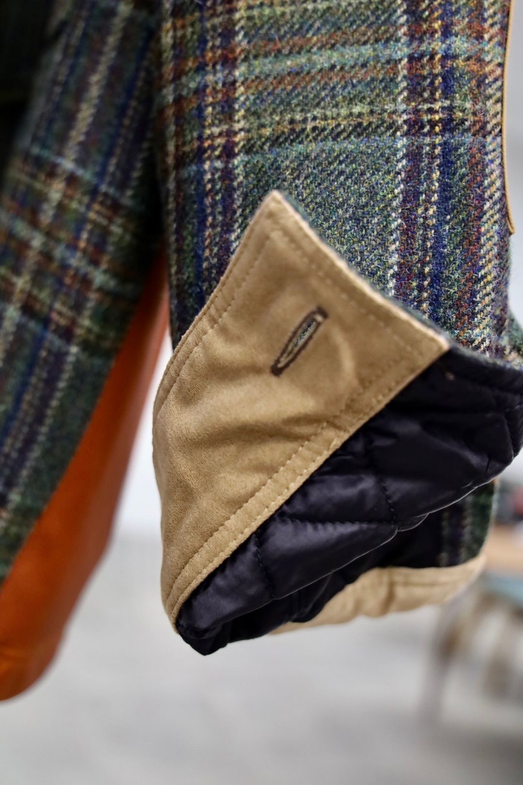 ジュンヤワタナベマン 25AW FILSON Wネーム ウールチェックツイードレザージャケット(WP-B002-051)☆11月1日(土)発売！