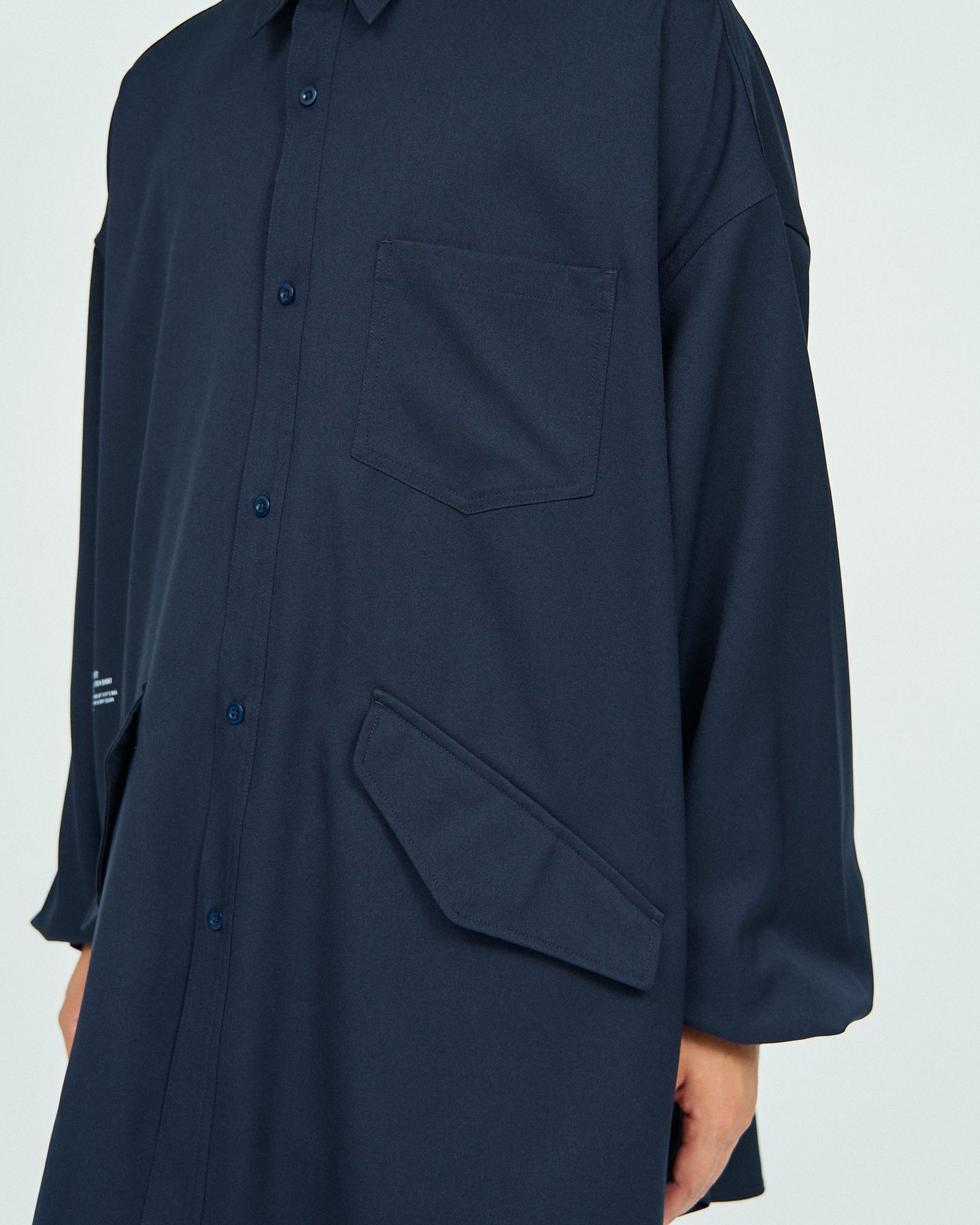 フレッシュサービス WOOLY TWILL TECH SHIRT(FSC243-50179) NAVY