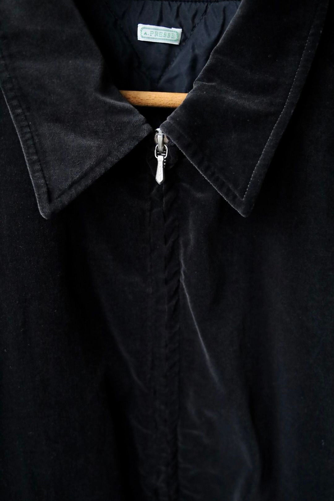 アプレッセ 2025 STYLE2  Vintage Souvenir Velour Jacket(25AAP-01-22)BLACK☆9月13日(土)発売！
