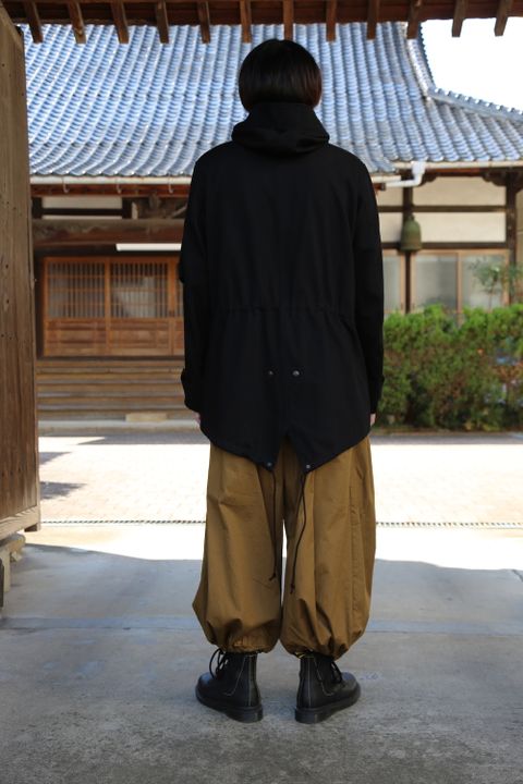 yohji yamamoto2020AW Y's BANG ON! Military hooded-Coat Black denim style.2020.10.18.