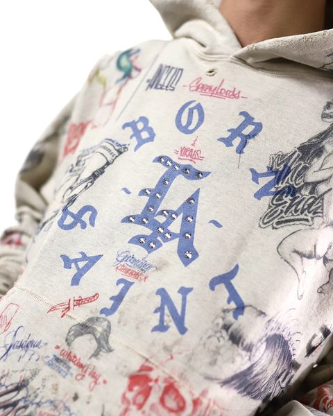 セントマイケル24SS フーディー Saint Mxxxxxx x Bornxraised LA HOODIE style 2024.2.22