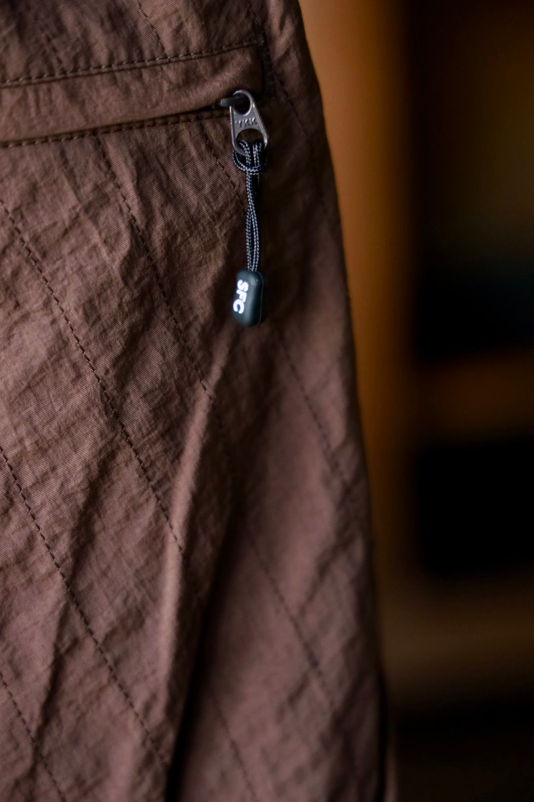 S.F.C 25FW エスエフシー NEW WIDE TWO TUCK PANTS(STITCHED NYLON) (SFCFW25P06)D.Brown☆9月20日(土)発売！