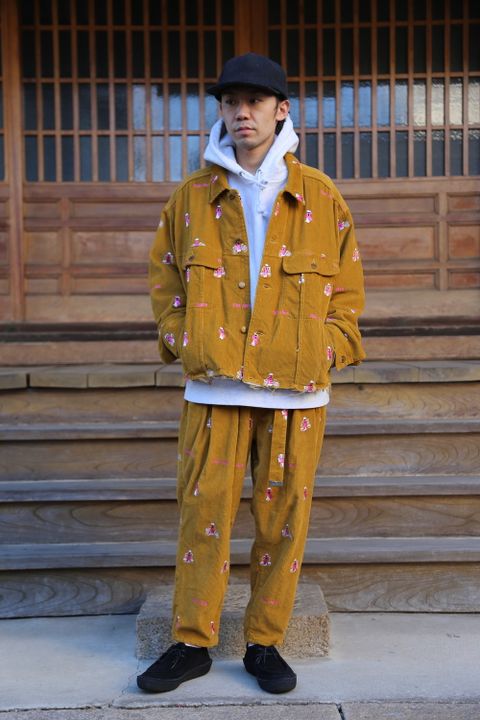 doublet VETNAM EMBROIDERY COURDUROY SET UP"YELLOW"Style.2020.12.28.