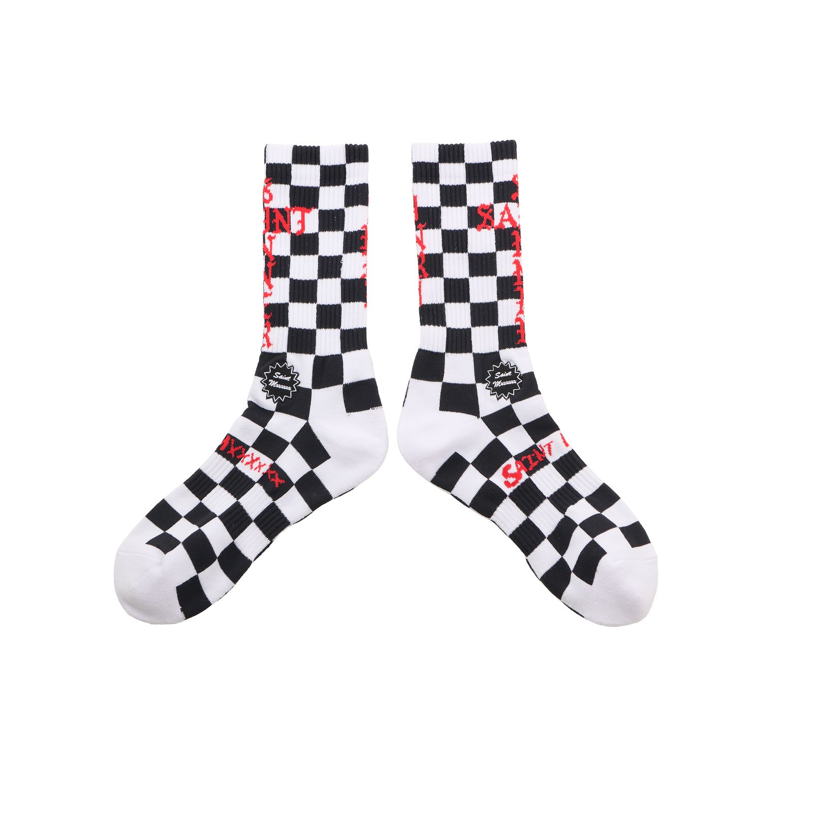 セントマイケル SAINT SINNER SOCKS(SM-HR1-0000-117)WHITE/BLACK
