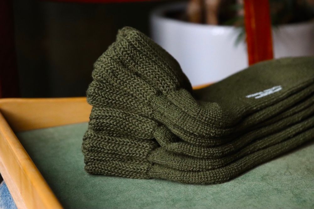 ユニバーサルプロダクツ パイルソックス 3P PILE SOCKS(181-60912)OLIVE