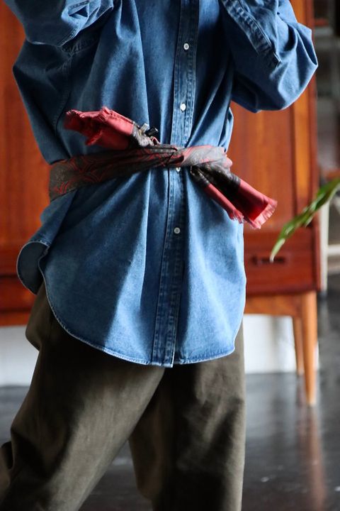 A.PRESSE BD Denim Shirt(22SAP-02-03H)INDIGO style.