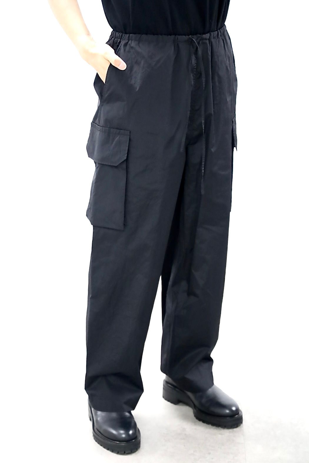 blurhms ブラームス 26SS Poly-Silk Side Seamless 6P Pants(BHS26S010)Black