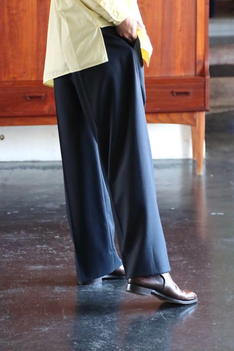 Ets.MATERIAUX 22SS Band collar shirt"YELLOW"style.2021.12.14.