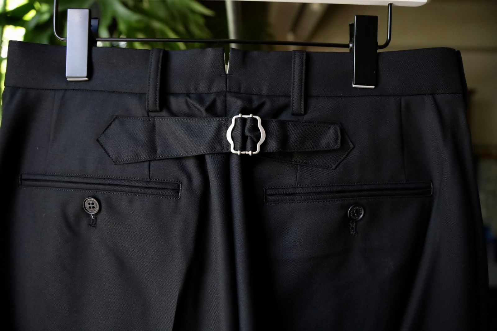 コムデギャルソンオム24AW ウールサージタックパンツ(HN-P006-051)BLACK