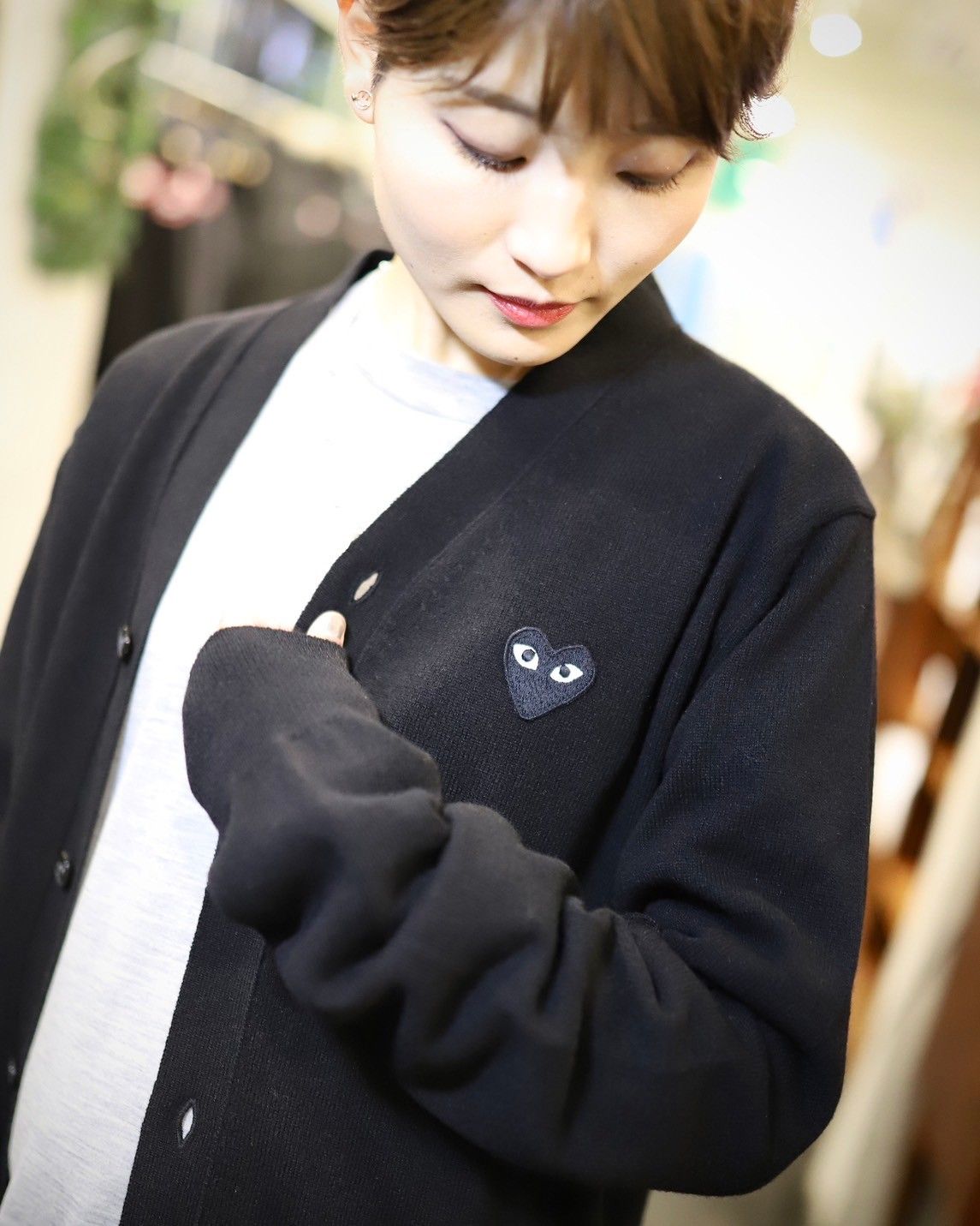プレイ コムデギャルソン 新作 PLAY CARDIGAN style.2023.12.17
