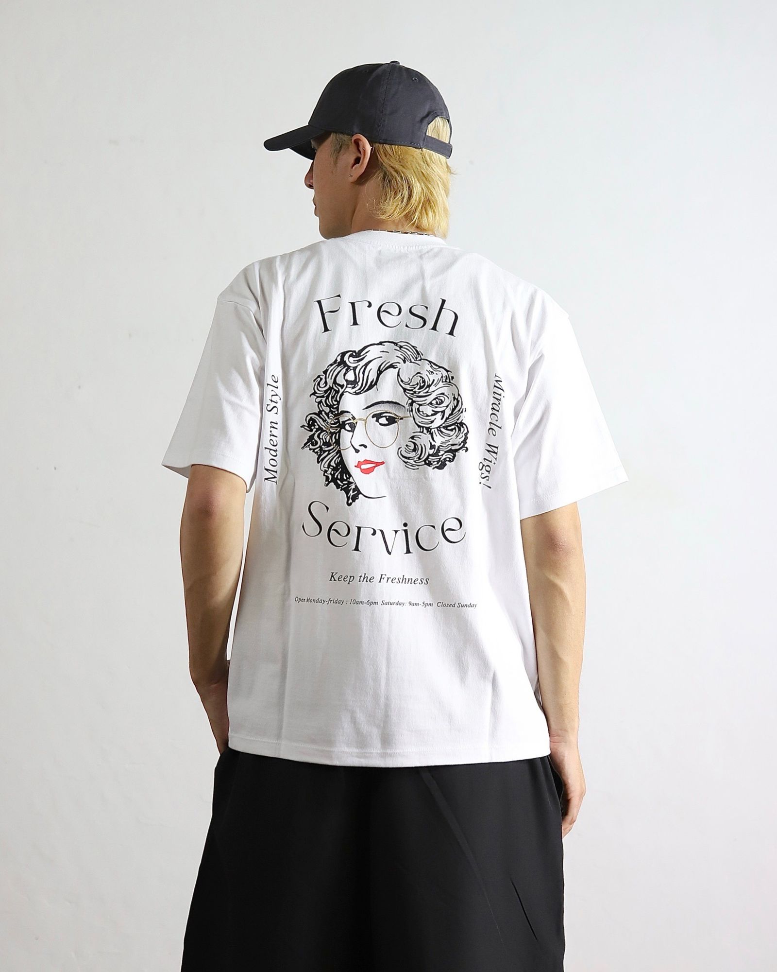FreshService 24SS CORPORATE PRINTED S/S TEE ‘‘Miracle Wigs’’ style 2024.4.26