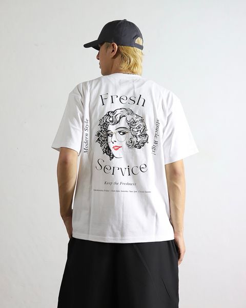 FreshService 24SS CORPORATE PRINTED S/S TEE ‘‘Miracle Wigs’’ style 2024.4.26