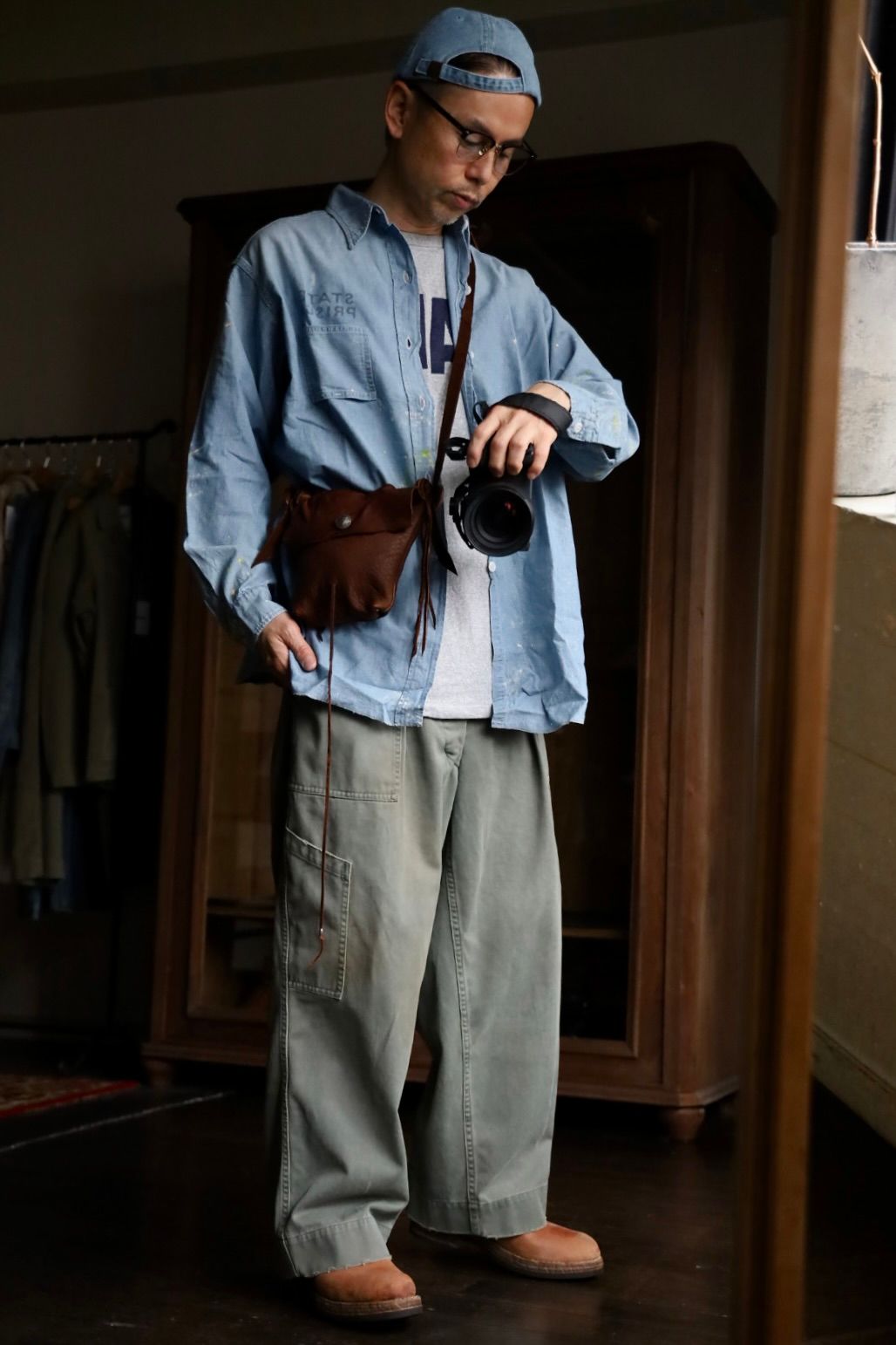 BOW WOW STATE PRISON CHAMBRAY SHIRTSスタイル