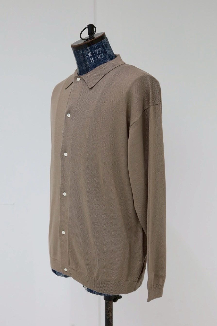 グラフペーパー26SS Suvin High Gauge Knit Oversized L/S Shirts (GU261-80263C)TAUPE☆1月17日(土)発売！