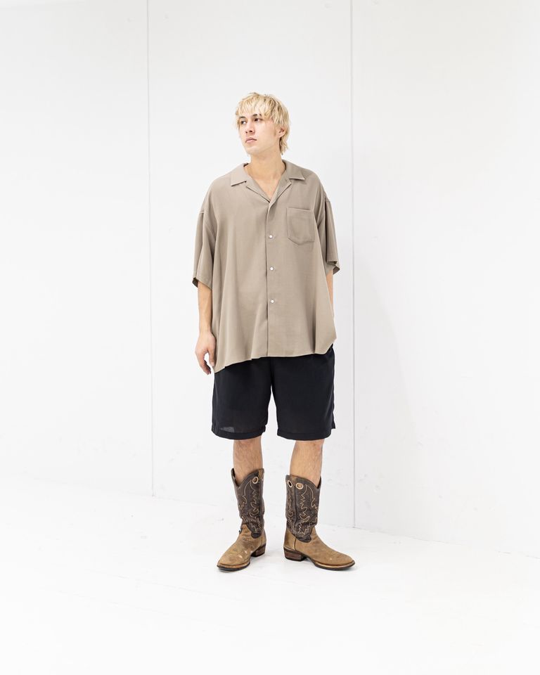 Graphpaper Viscose Viyella S/S Sleeping Shirt (TAUPE)新作発売！