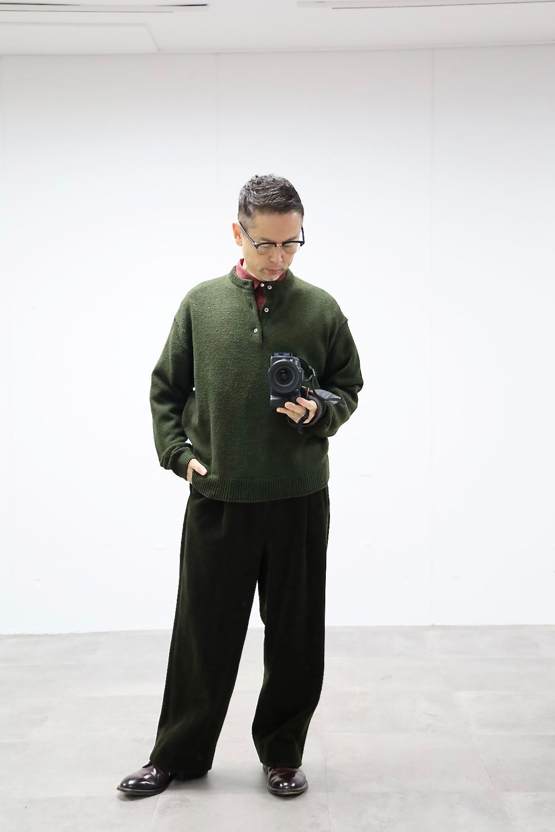アプレッセ 2026 STYLE1 Washed Silk Nep Henry Neck Sweater(26SAP-03-08)OLIVE☆1月10日(土)発売！