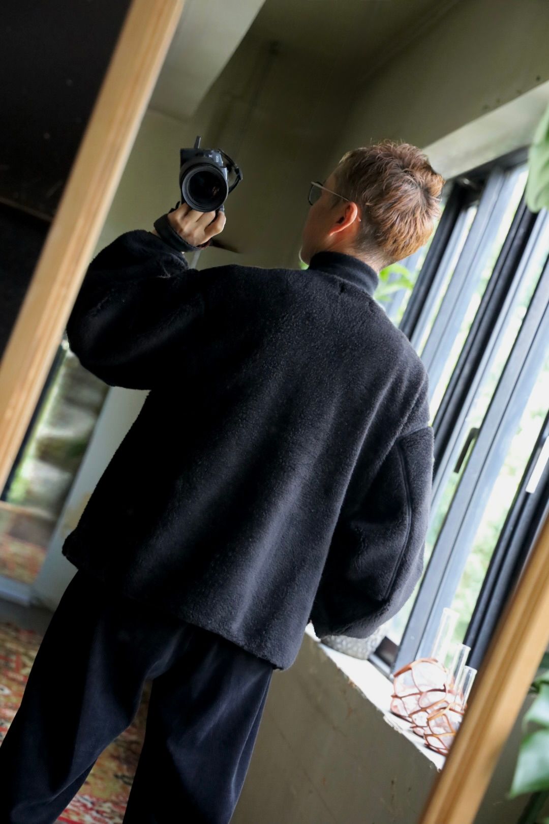 Graphpaper Wool Boa Liner Blouson"BLACK"スタイル