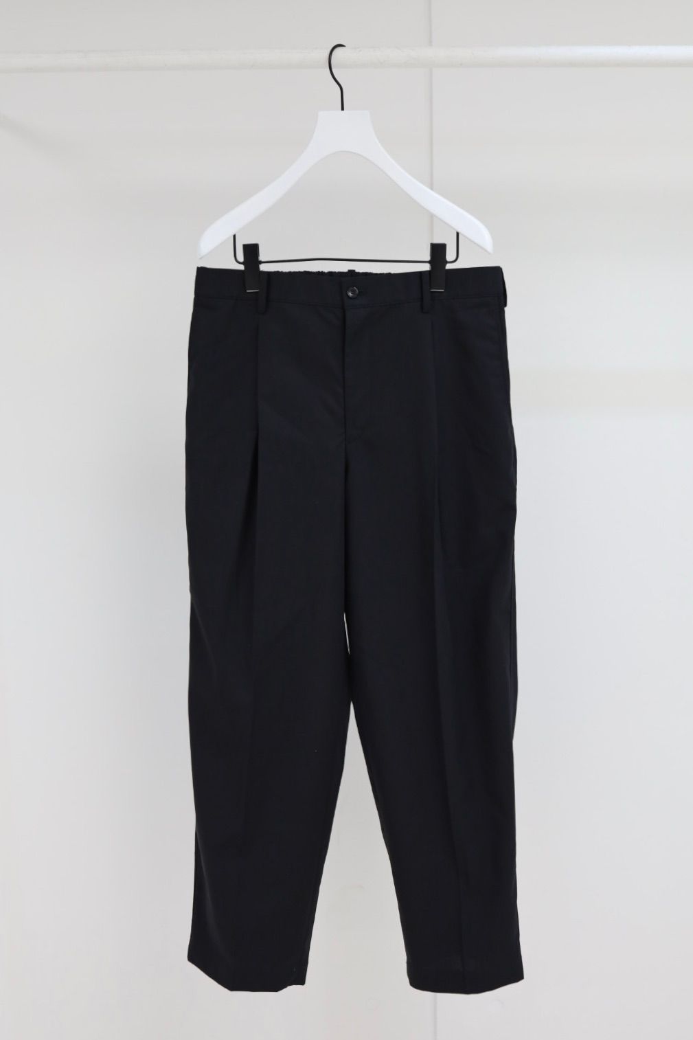 グラフペーパー 26SS Wooly Cotton Twill Wide Tapered Slacks(GM261-40047B)BLACK☆1月31日(土)発売！