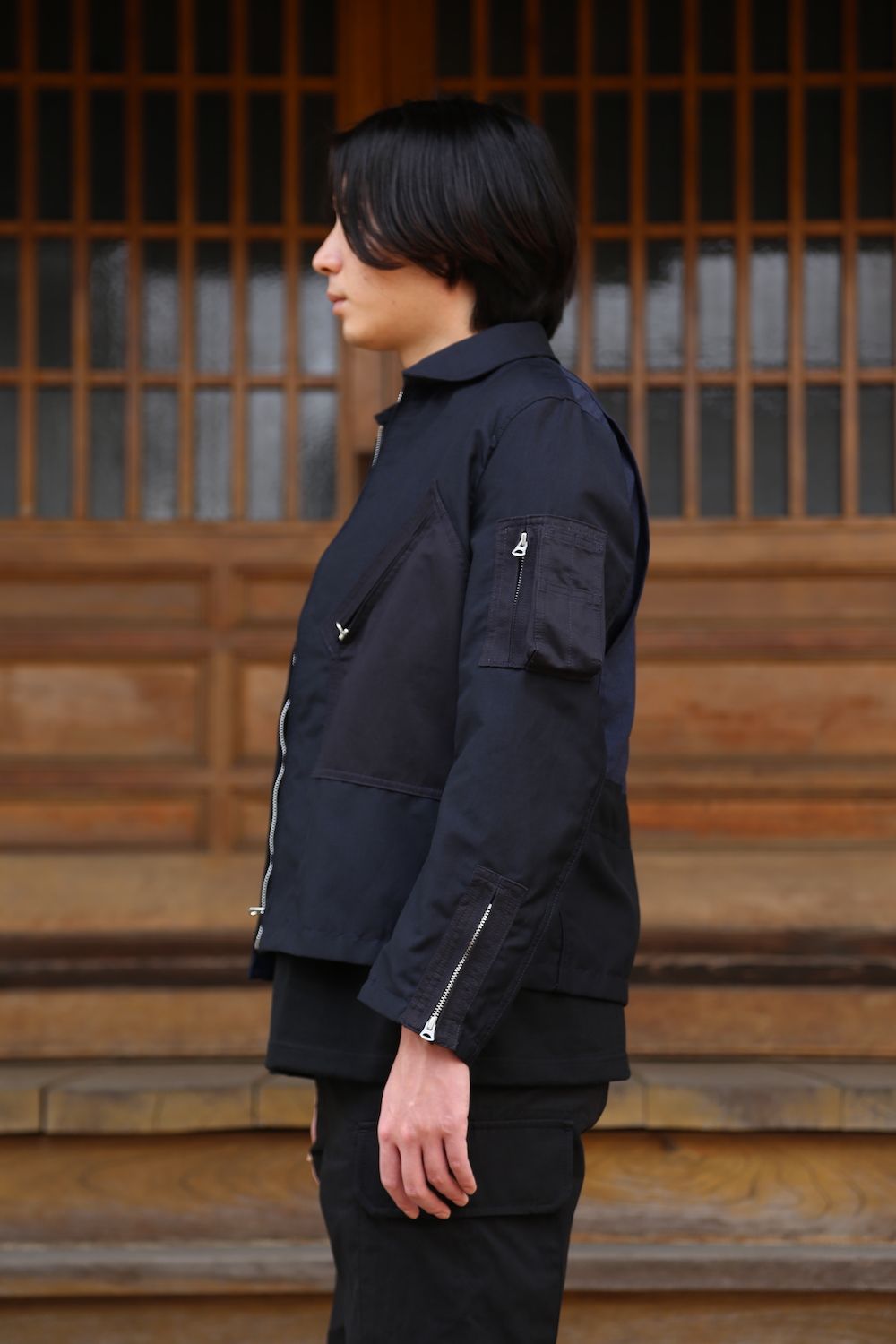 JUNYA WATANABE CDG MAN ウールラミートロ×ウールトロ×綿リネンカルゼブルゾン style.2021.3.7 | 1573 |  mark