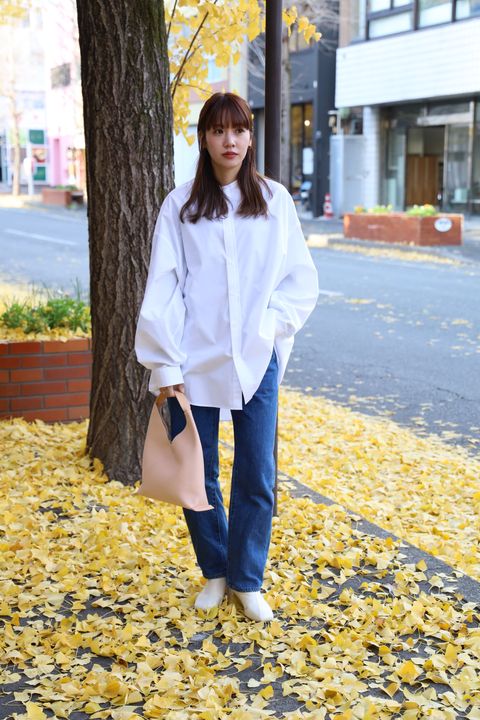 Graphpaper 25SS 新作Hight Count Broad L/S Oversized Band Collar Shirt style.2024.12.15