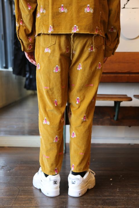 VETNAM EMBROIDERY COURDUROY JACKET & VETNAM EMBROIDERY WIDE TAPERED TROUSERSセットアップスタイル.2020.9.12.