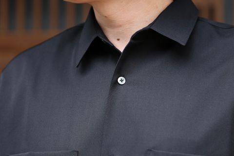 Graphpaper Selvage Wool S/S Oversized Box Shirt(GM212-50260) style.2021.6.19