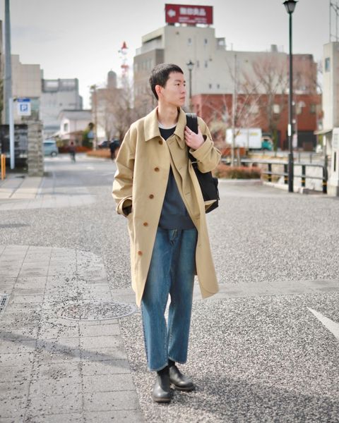 A.PRESSE Motorcycle Half Coatスタイル