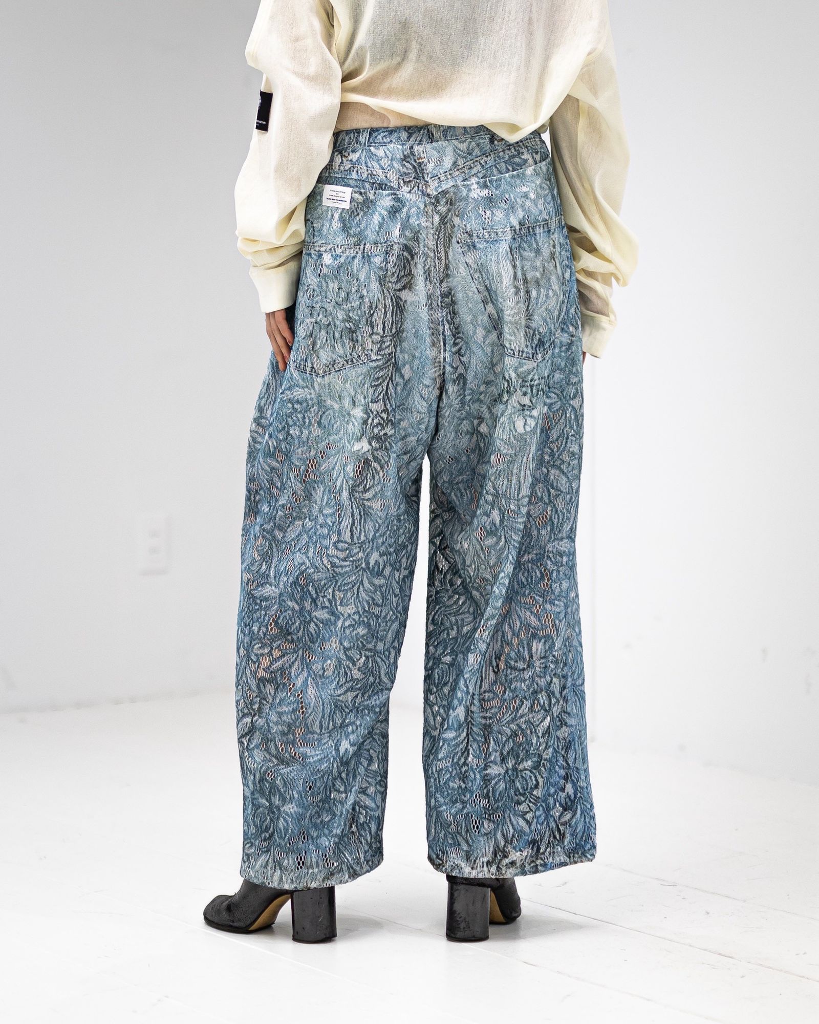 トーキングアバウト ジ アブストラクション WOMENS 26SS LACE PRINT WIDE PT(26SS-LPT-001)DENIM 新作発売！
