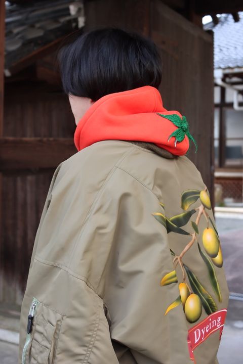 doublet VEGETABLE DYED MA-1(22SS13BL132) style.2022.1.15
