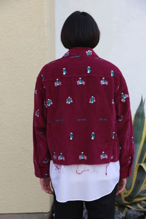doublet VETNAM EMBROIDERY COURDUROY JACKET PINK style.2020.11.22.