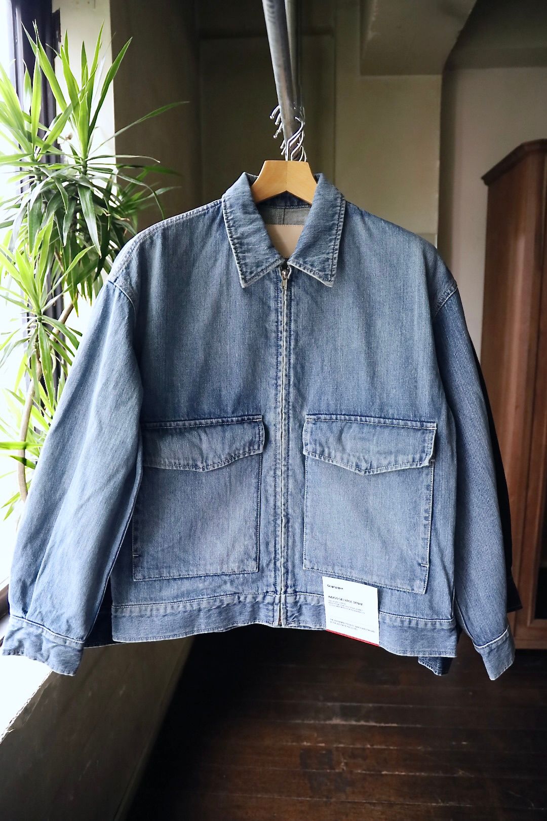 グラフペーパー Selvage Denim Zip Jacket(GU253-20056LB) INDIGO_LIGHT FADE