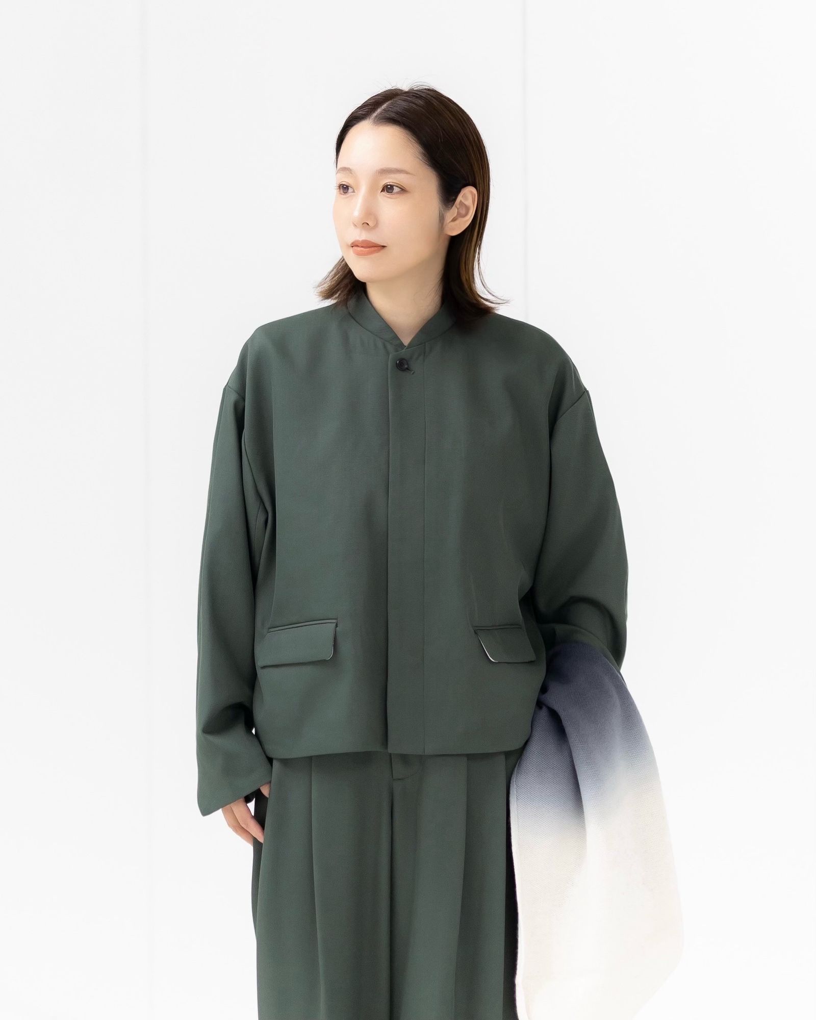Graphpaper Techno Wool Nylon Stand Collar Short Jacket style.2025.09.27