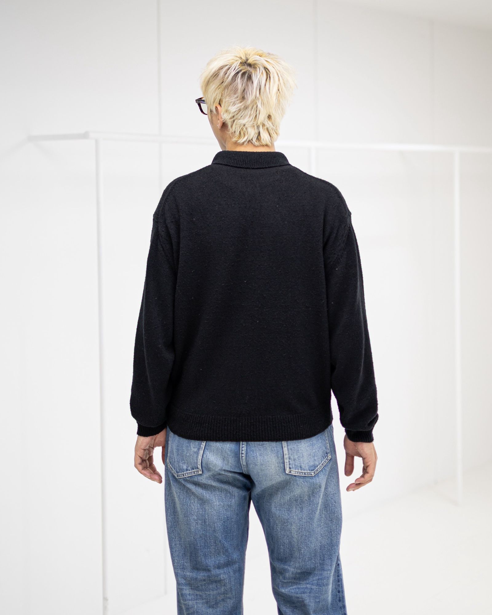 アプレッセ 2026 STYLE1 Washed Silk Nep Polo Shirt(26SAP-03-09)BLACK☆1月10日(土)発売！