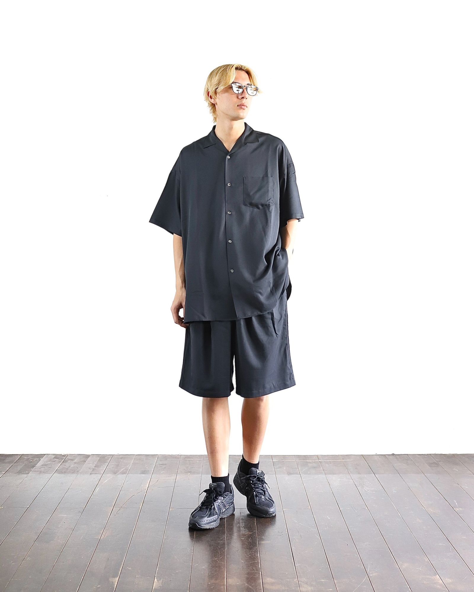 フレッシュサービス 24SS COOLFIBER OPEN COLLAR S/S SHIRT style 