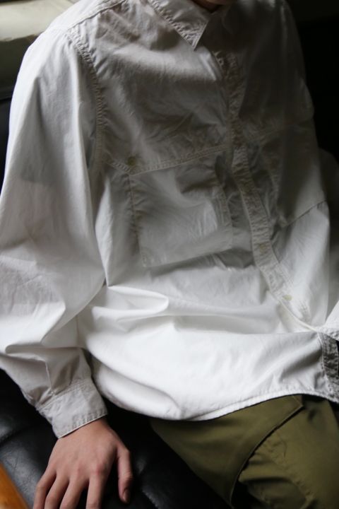 Graphpaper Garment Dyed Poplin Umbrella Yoke Shirt(GM211-50032) style.2021.1.24.