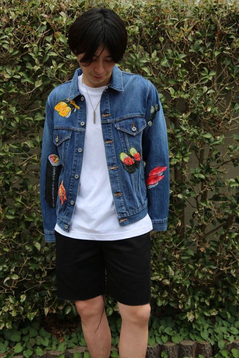 doublet FOOD HAND-PAINTED DENIM JACKET"L.BLUE"style.2020.8.8.