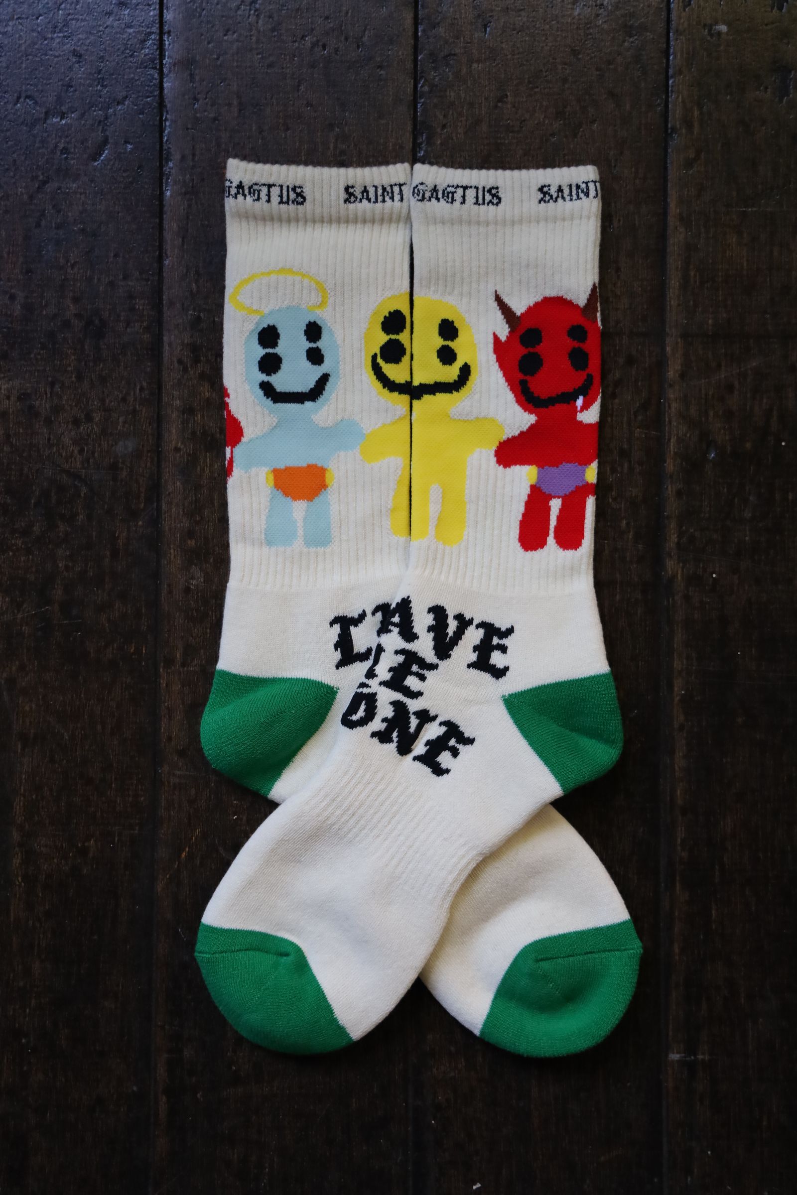 セントマイケル24AW LMA CP_SOCKS(SM-YS1-0000-C12)ECRU