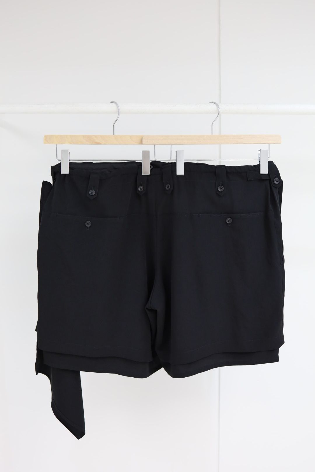 ヨウジヤマモト ドレープ布付きハーフパンツ(HK-P34-500)☆新作発売！