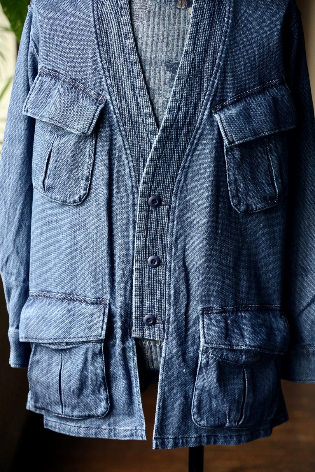 ファンダメンタル デニムシャツHAORI JUNGLE JACKET 3YR WASH(FA25TP44U)INDIGO☆新作発売！