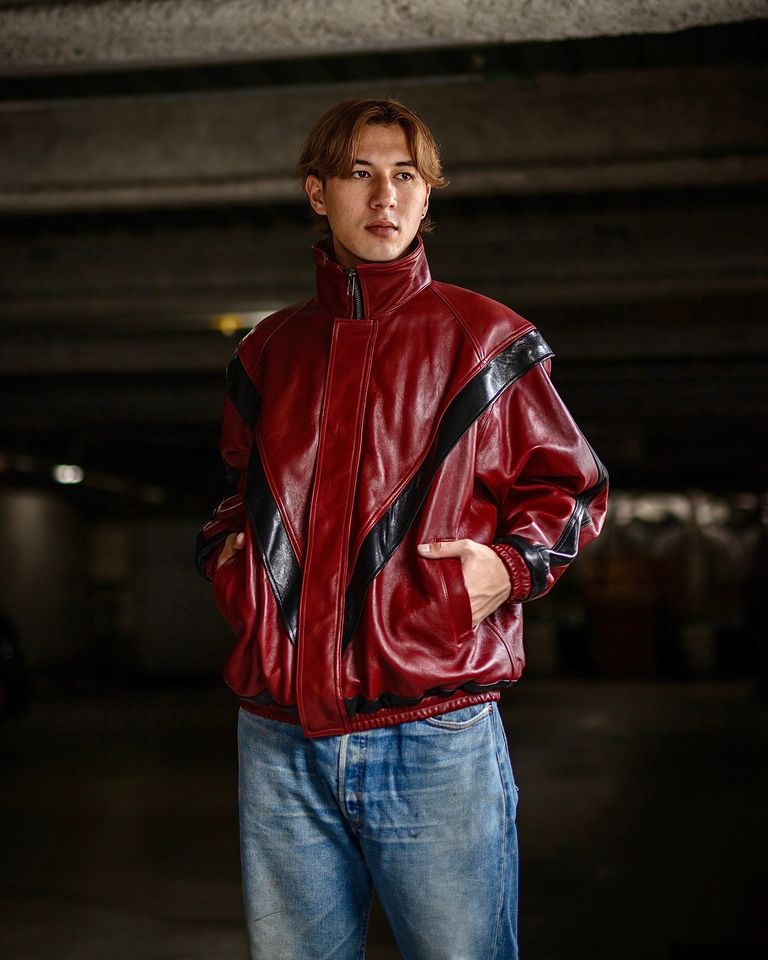doublet - ダブレット 24AW LEATHER TRACK JACKET(24AW04BL190)RED☆7 