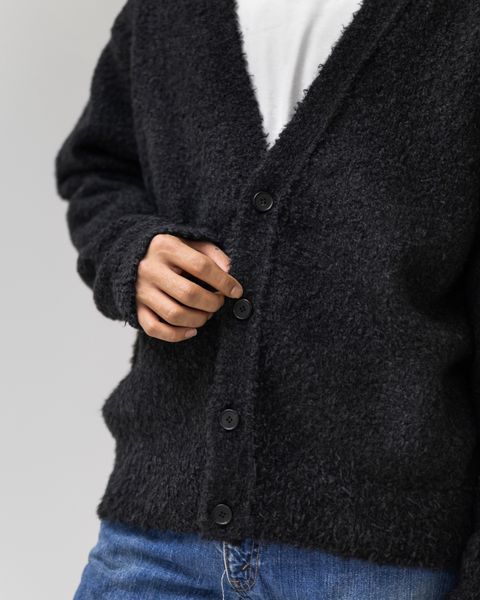 A.PRESSE Cashmere Mole Yarn Cardigan MARKスタイル