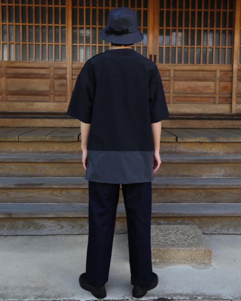 COMME des GARCONS HOMME HOMMEエステルナイロンツイル切り替えポケット半袖シャツ(HG-T021-051) style. 2021.05.07.